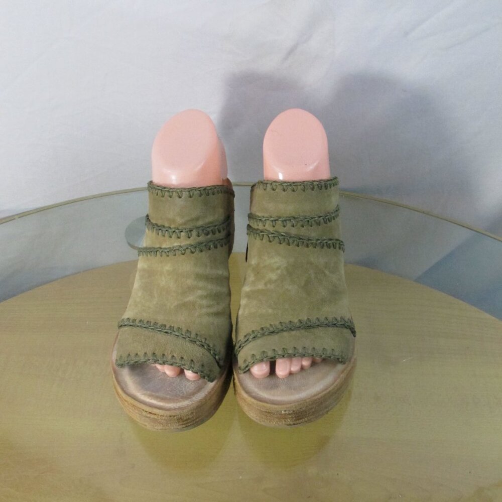 A.S.98 Women’s Nelson Slip On Wedge Sandal Green EU 37 US 6.5-7 - Picture 2 of 6